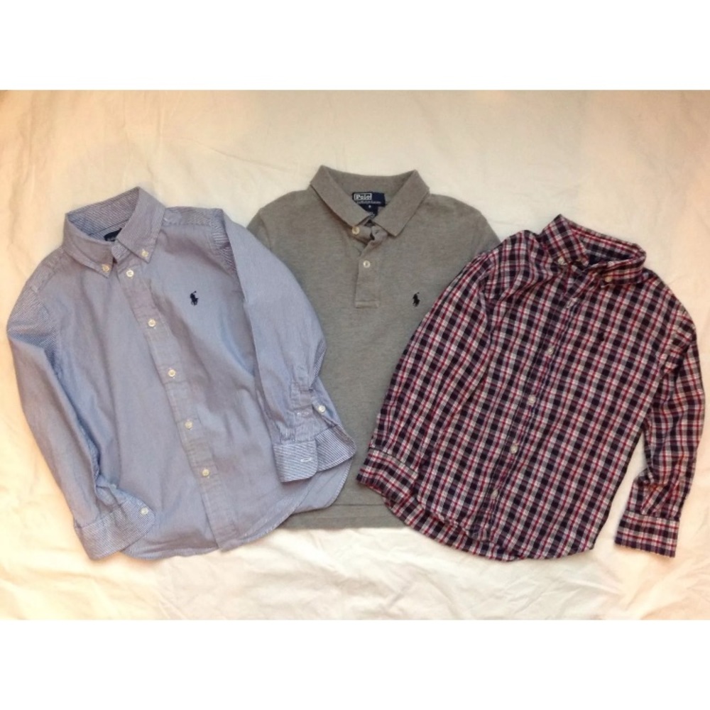Boys RALPH LAUREN POLO logo Long Sleeve shirts 5